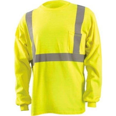 OCCUNOMIX OccuNomix Classic Flame Resistant Long Sleeve T-Shirt, Class 2, Hi-Vis Yellow, 5XL, LUX-LST2/FR-Y5X LUX-LST2/FR-Y5X